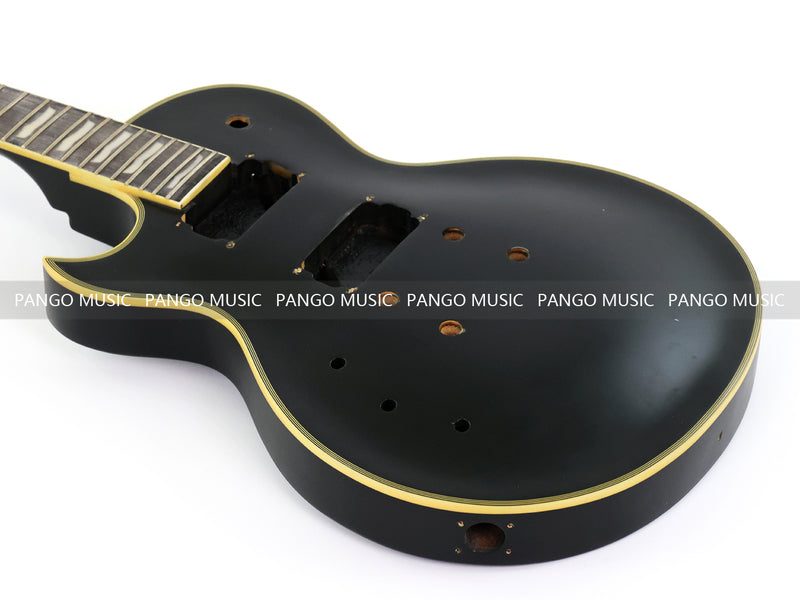 6 String Left-handed LP Style DIY Electric Guitar Kit with Matte Black Finish (RTA-004)
