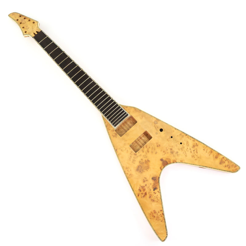 8-String Neck-Through Body Flying V Style Electric Bass Guitar (NFV-600, B Level, No Hardware, Limited Edition)