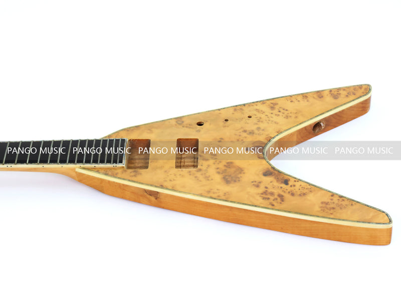 8-String Neck-Through Body Flying V Style Electric Bass Guitar (NFV-600, B Level, No Hardware, Limited Edition)