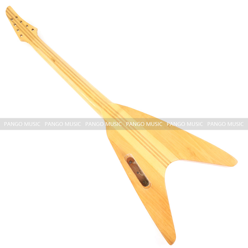 8-String Neck-Through Body Flying V Style Electric Bass Guitar (NFV-600, B Level, No Hardware, Limited Edition)