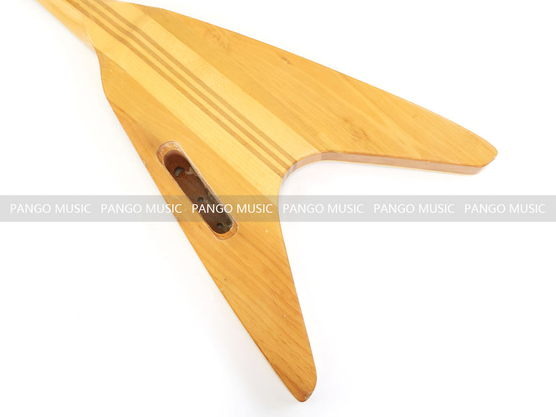 8-String Neck-Through Body Flying V Style Electric Bass Guitar (NFV-600, B Level, No Hardware, Limited Edition)