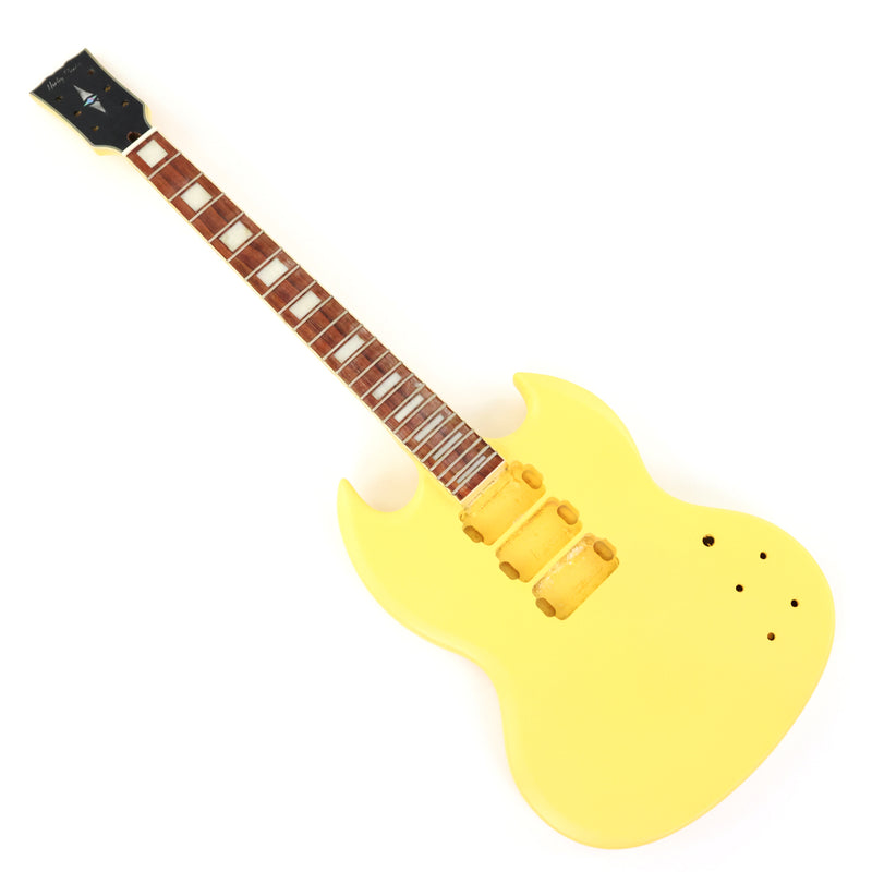 6 String RTA Series SG Style DIY Electric Guitar Kit with Matte Yellow Finish (RTA-002)