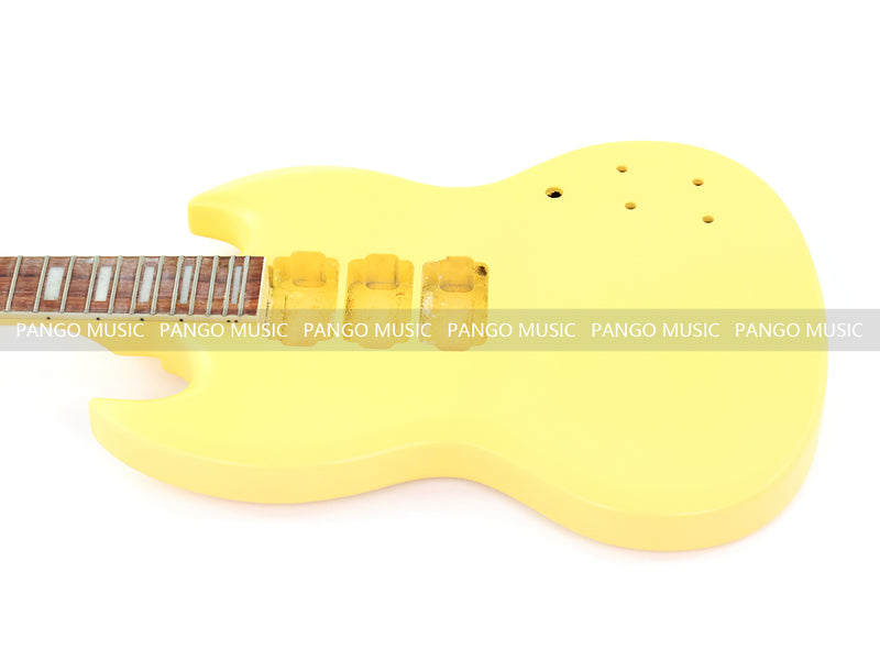 6 String RTA Series SG Style DIY Electric Guitar Kit with Matte Yellow Finish (RTA-002)