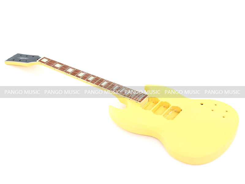 6 String RTA Series SG Style DIY Electric Guitar Kit with Matte Yellow Finish (RTA-002)