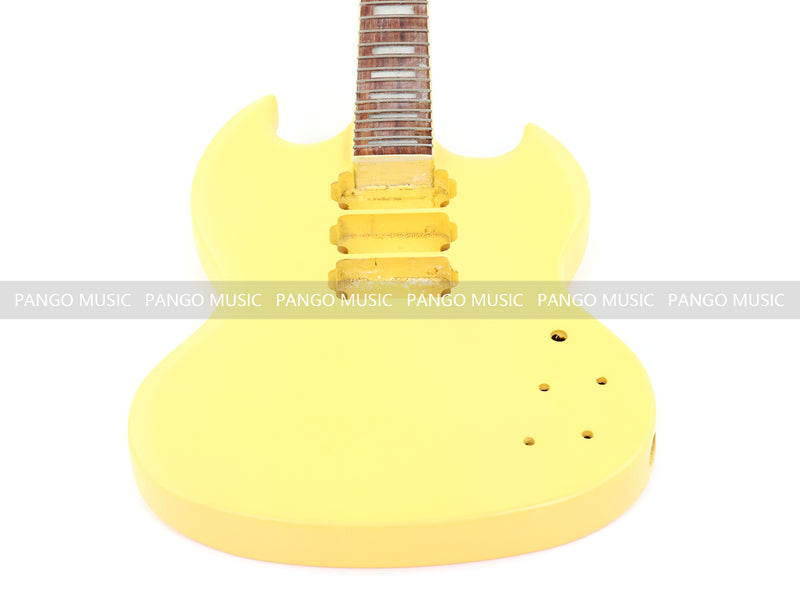6 String RTA Series SG Style DIY Electric Guitar Kit with Matte Yellow Finish (RTA-002)