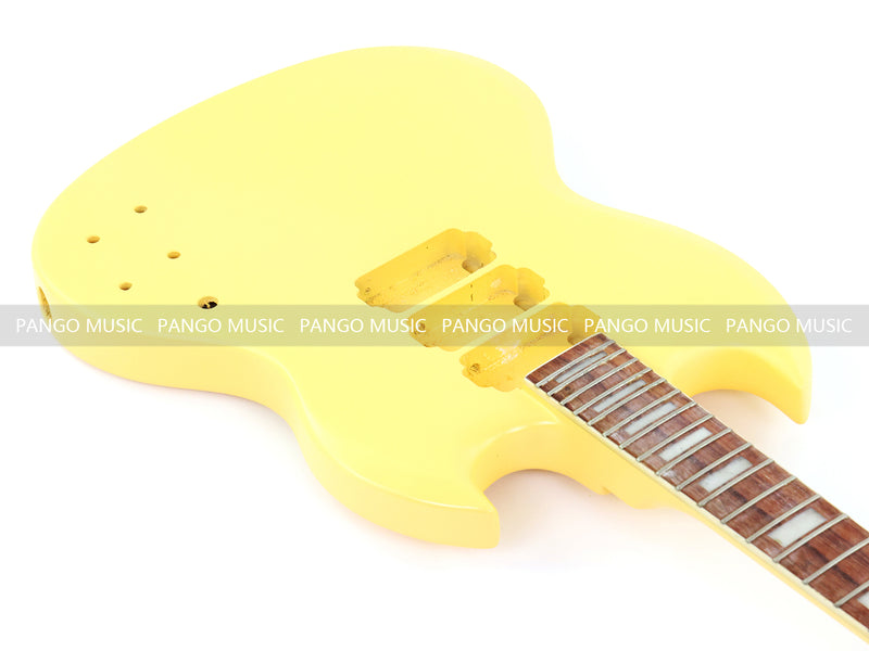 6 String RTA Series SG Style DIY Electric Guitar Kit with Matte Yellow Finish (RTA-002)