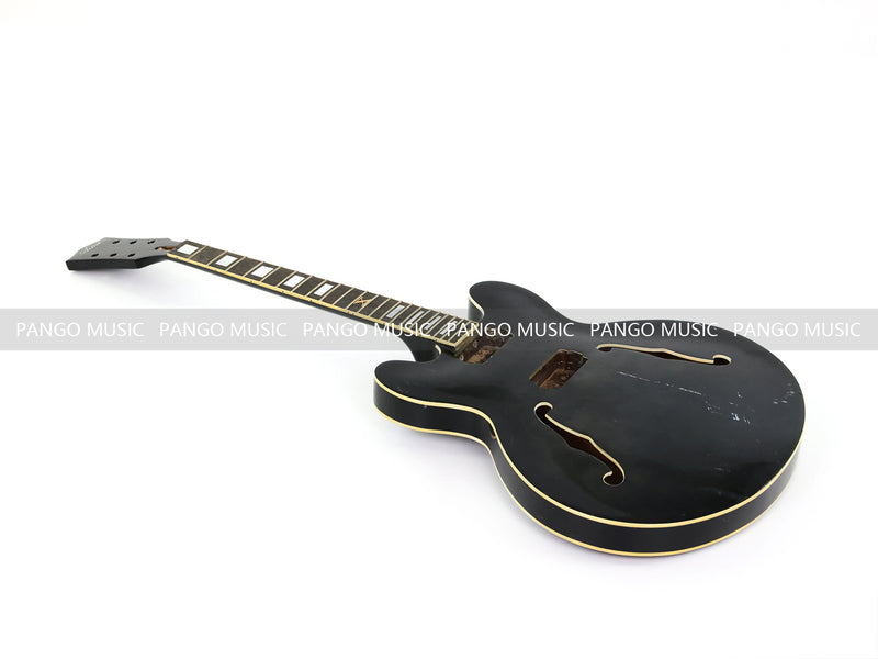 6 String RTA Series Semi-Hollow DIY Electric Guitar Kit with Matte Black Finish (RTA-001)