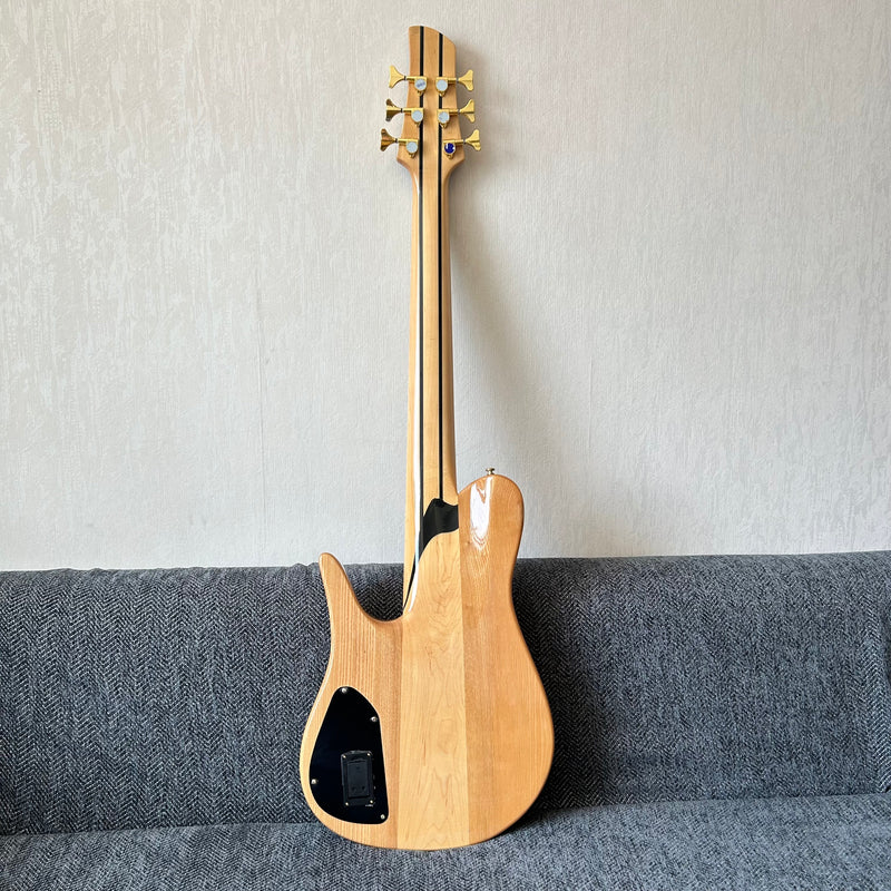 6 Strings Ash Wood Body Neck Through Bass Guitar (GKS-002)