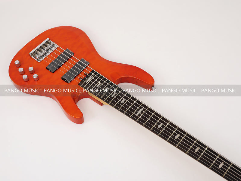 Kit 6 String Bass 6 Strings Electric Bass Guitar with Quilted Maple Top (GKS-024 ...