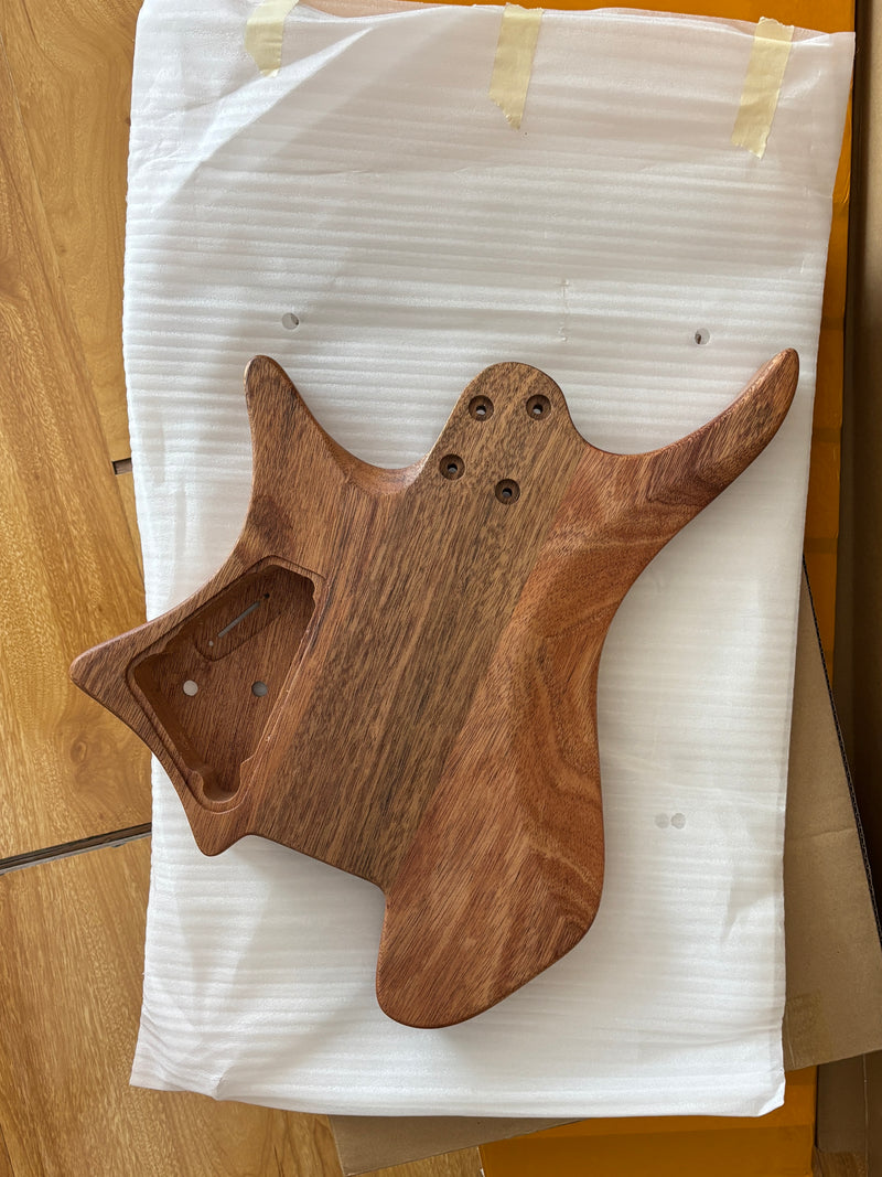 6 String Headless Solid Mahogany Electric Guitar Body with Satin Finish (DTB-001)