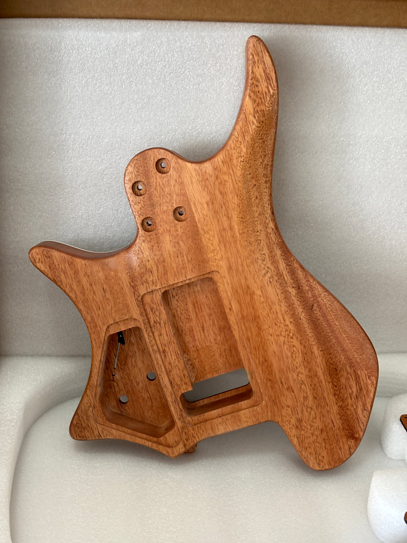 6 String Headless Solid Mahogany Electric Guitar Body with Satin Finish (YMB-012)