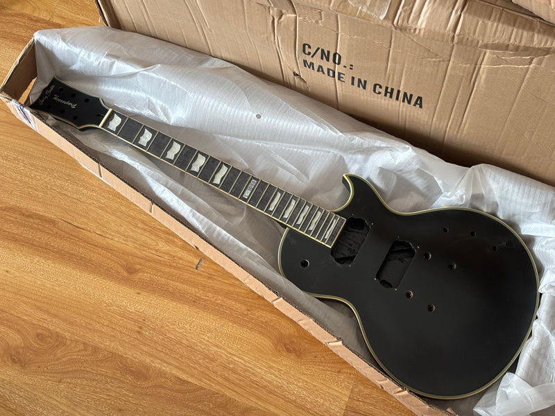 6 String LP Style DIY Electric Guitar Kit with Matte Black Finish (RTA-005)