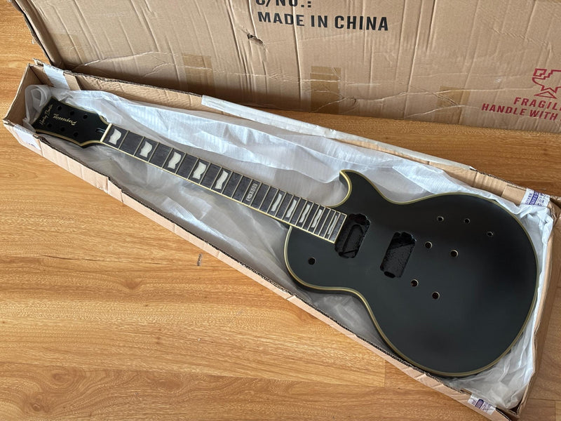 6 String LP Style DIY Electric Guitar Kit with Matte Black Finish (RTA-006)