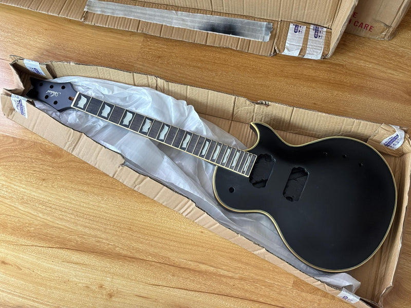 6 String LP Style DIY Electric Guitar Kit with Matte Black Finish (RTA-007)