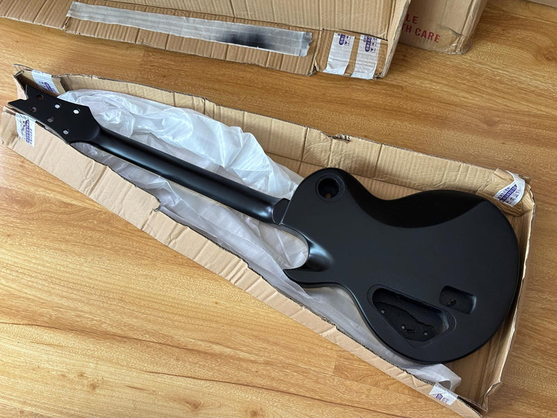 6 String LP Style DIY Electric Guitar Kit with Matte Black Finish (RTA-007)