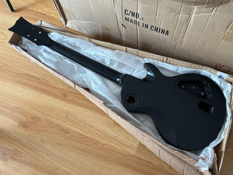 6 String Left-handed LP Style DIY Electric Guitar Kit with Matte Black Finish (RTA-004)