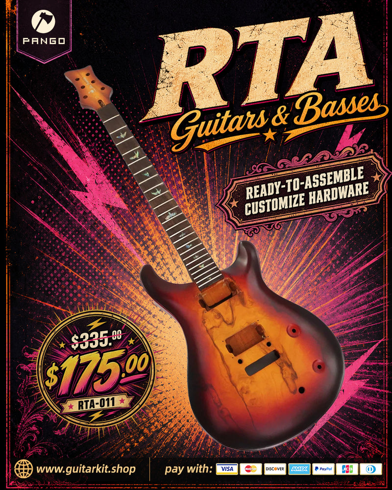 6 String PRS Style DIY Electric Guitar Kit with Matte Finish (RTA-011)