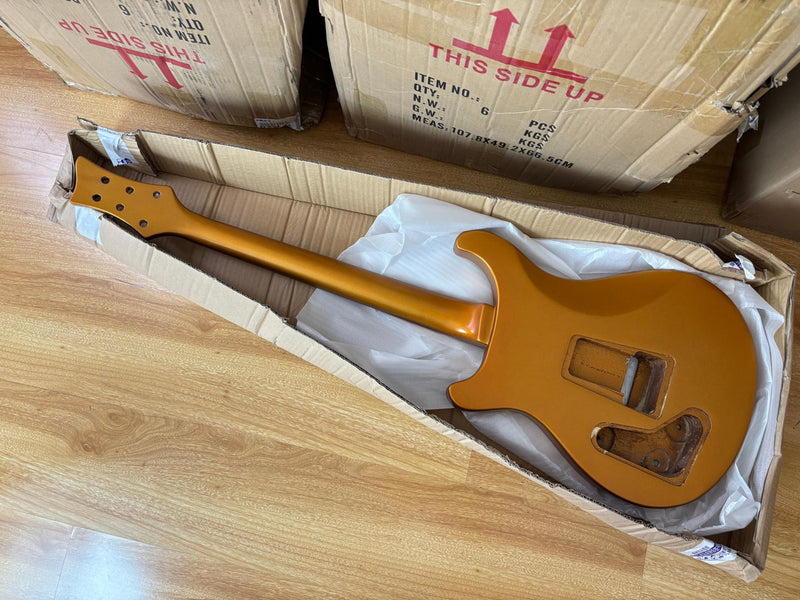6 String PRS Style DIY Electric Guitar Kit with Matte Gold Finish (RTA-010)