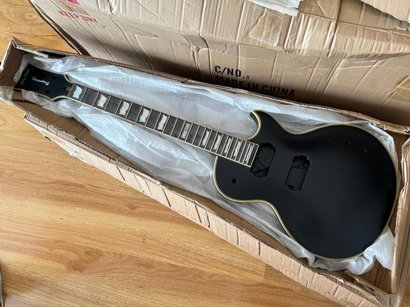 6 String RTA Series LP Style DIY Electric Guitar Kit with Matte Black Finish (RTA-003)