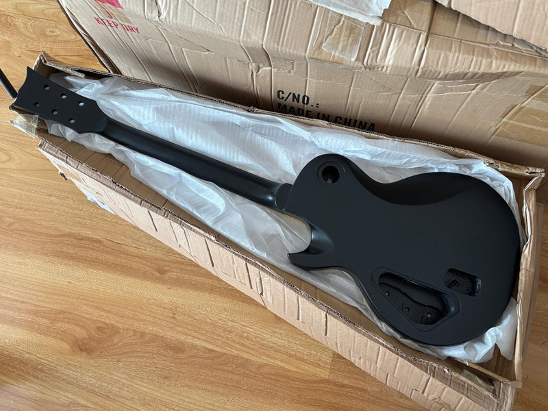 6 String RTA Series LP Style DIY Electric Guitar Kit with Matte Black Finish (RTA-003)