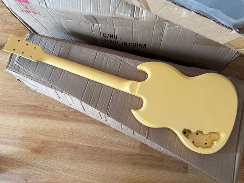 6 String RTA Series SG Style DIY Electric Guitar Kit with Matte Yellow Finish (RTA-002)