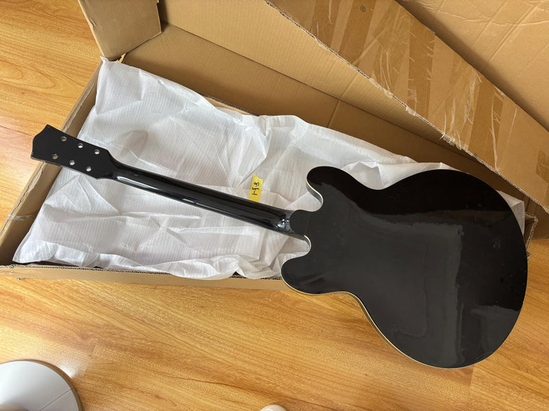 6 String RTA Series Semi-Hollow DIY Electric Guitar Kit with Matte Black Finish (RTA-001)