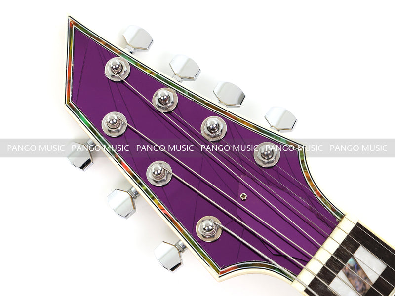 7-String Electric Guitar with Cracked Purple Mirror Top (PIB-123X)