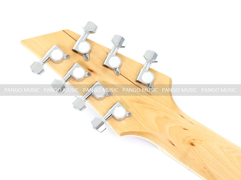 7-String Electric Guitar with Cracked Purple Mirror Top (PIB-123X)