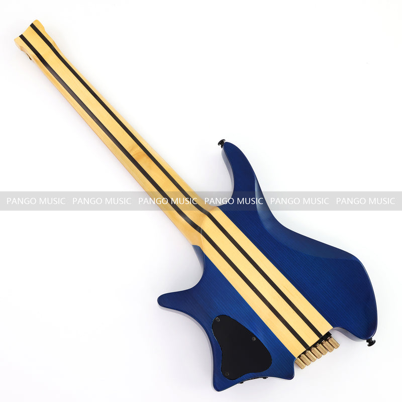 7-String Headless Gloss Blue Electric Guitar with 5-Piece Neck & Ash Body (WTG-929, Limited Edition)