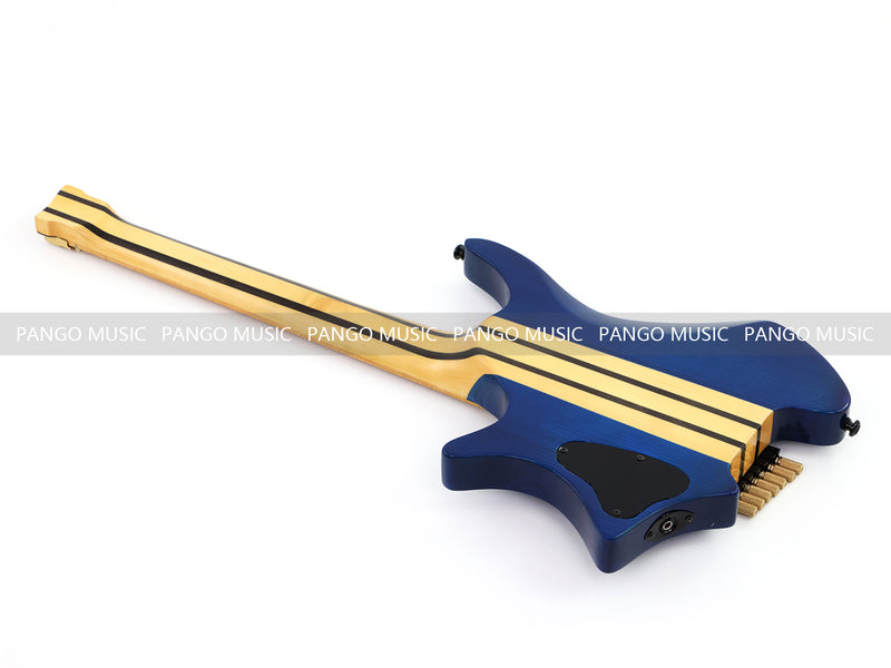 7-String Headless Gloss Blue Electric Guitar with 5-Piece Neck & Ash Body (WTG-929, Limited Edition)