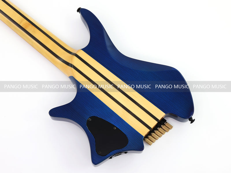 7-String Headless Gloss Blue Electric Guitar with 5-Piece Neck & Ash Body (WTG-929, Limited Edition)