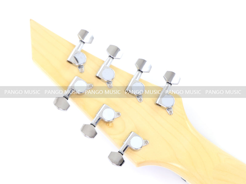 7-String Left-Handed Electric Guitar with Cracked Purple Mirror Top (PIB-125)