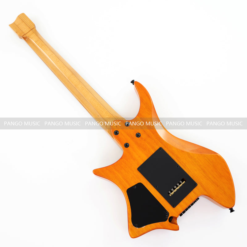 7-String Tapered Neck ResinBurl Body Headless Electric Guitar (PHG-017)