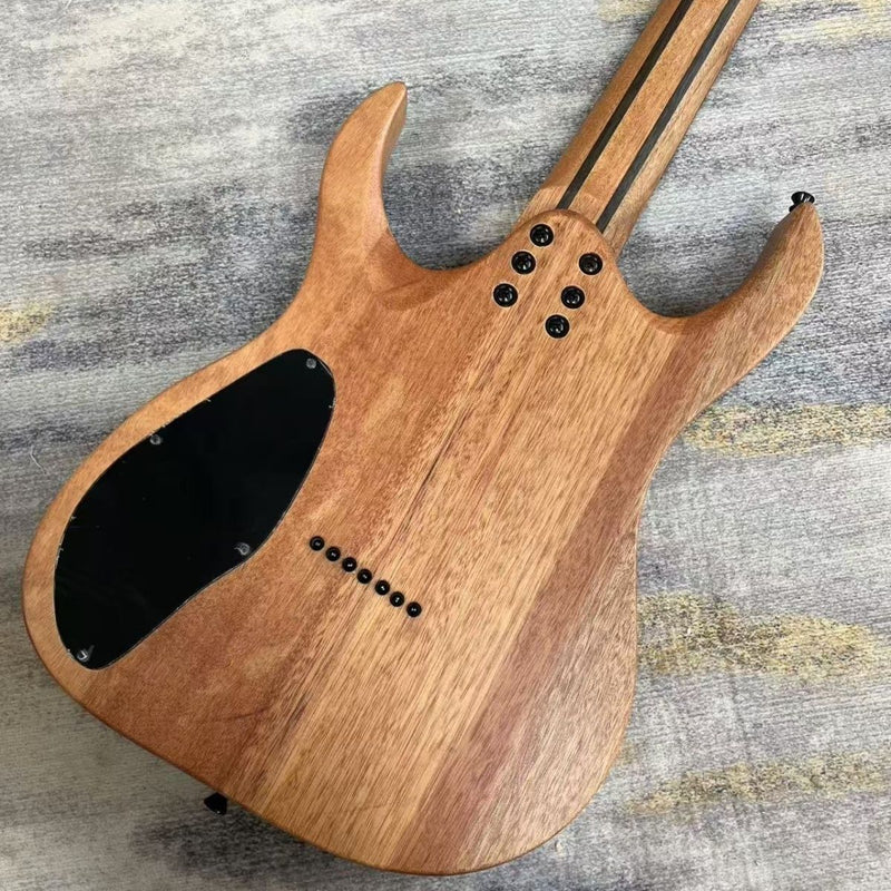 7 String Burl Top Blue Gradient Modern Shred Electric Guitar (LRG-011)