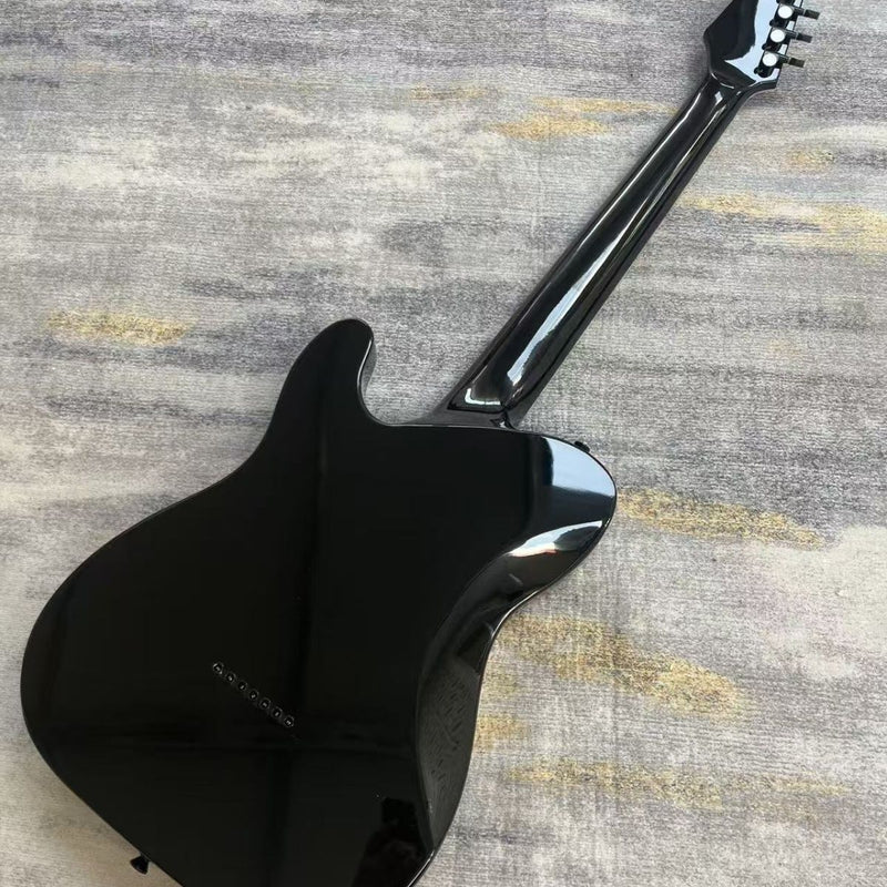 7 String Tele Style Electric Guitar with Gloss Black Finish (LRG-125)