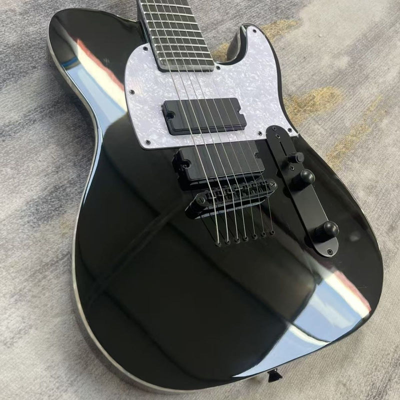 7 String Tele Style Electric Guitar with Gloss Black Finish (LRG-125)
