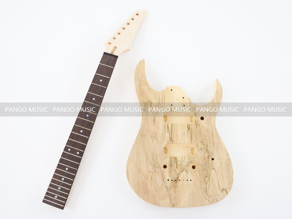 7 Strings DIY Electric Guitar Kit with Spalted Maple Top (LRF-027, Limited Edition)