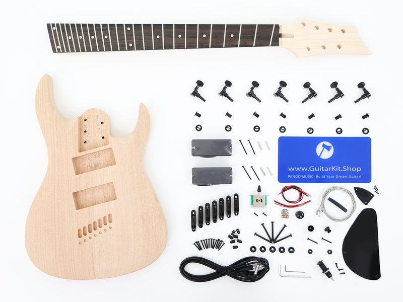 Pre-Sale Legator Ninja R 100-PE Style 7-String Fanned-Fret Multi-Scale DIY Electric Guitar Kit (13648, Limited Edition)