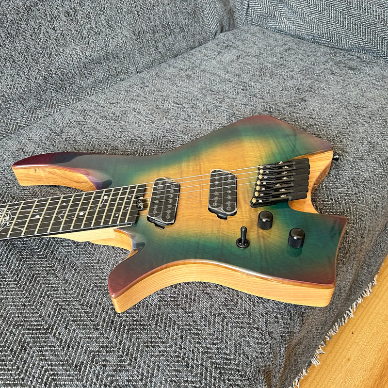 7 Strings Left Hand Ash Wood Body Headless Electric Guitar (GKS-001)