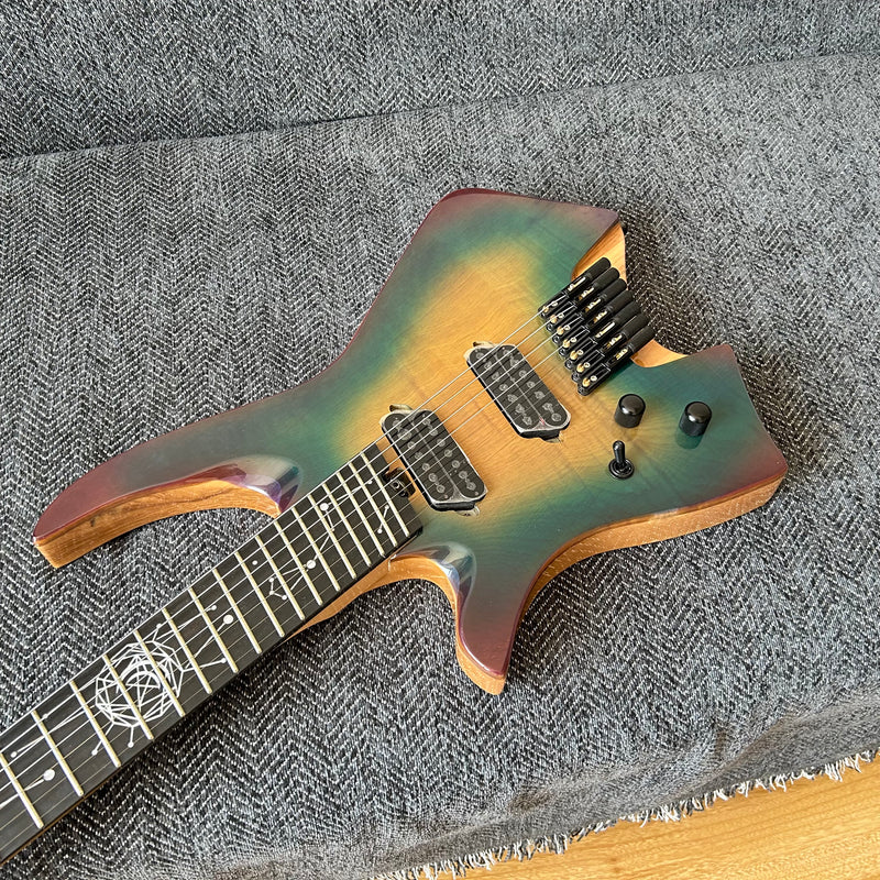7 Strings Left Hand Ash Wood Body Headless Electric Guitar (GKS-001)