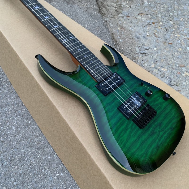 7 Strings Electric Guitar with Quilted Maple Top (YMZ-251, Limited Edition)