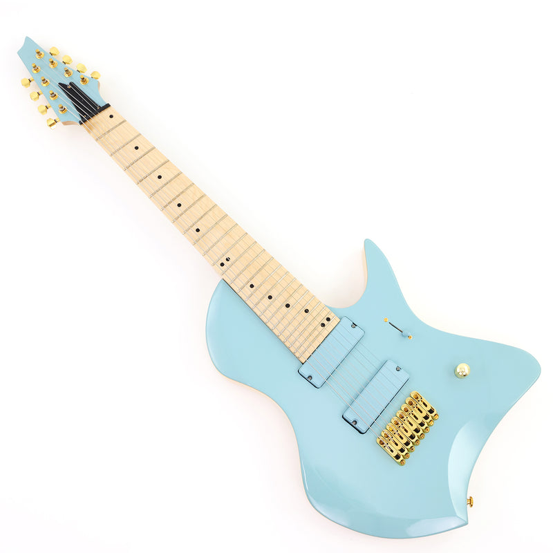 8-String Larada Style Gloss Dusty Blue Electric Guitar (LRG-034X)
