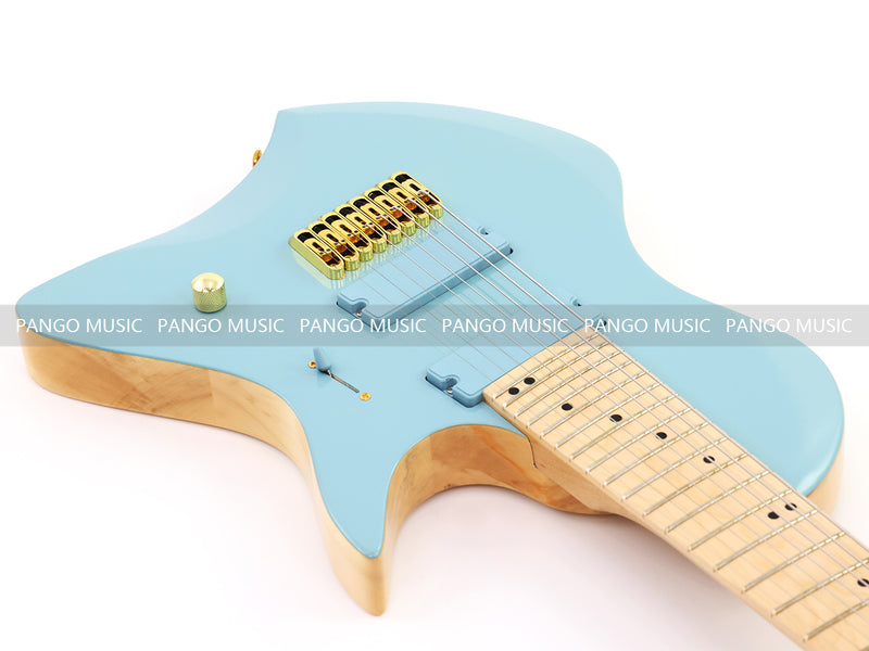 8-String Larada Style Gloss Dusty Blue Electric Guitar (LRG-034X)