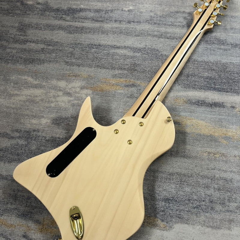 8-String Larada Style Gloss Dusty Blue Electric Guitar (LRG-034, No Logo)