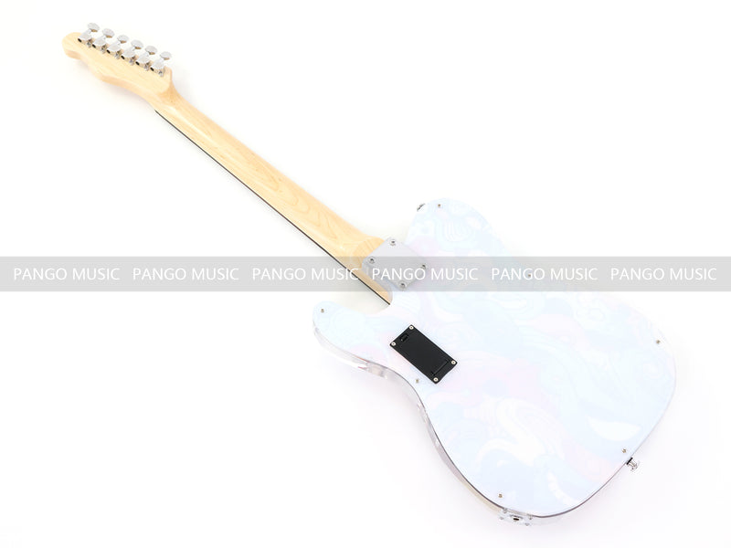 Acrylic Body TL Style Electric Guitar with UV-Printed Graphic Back Plate (PAG-085)