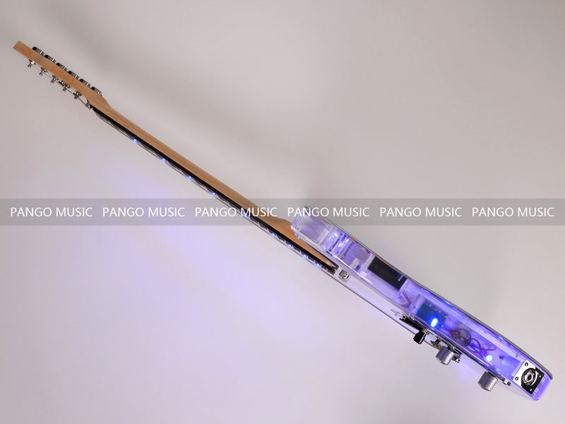Acrylic Body TL Style Electric Guitar with UV-Printed Graphic Back Plate (PAG-085)