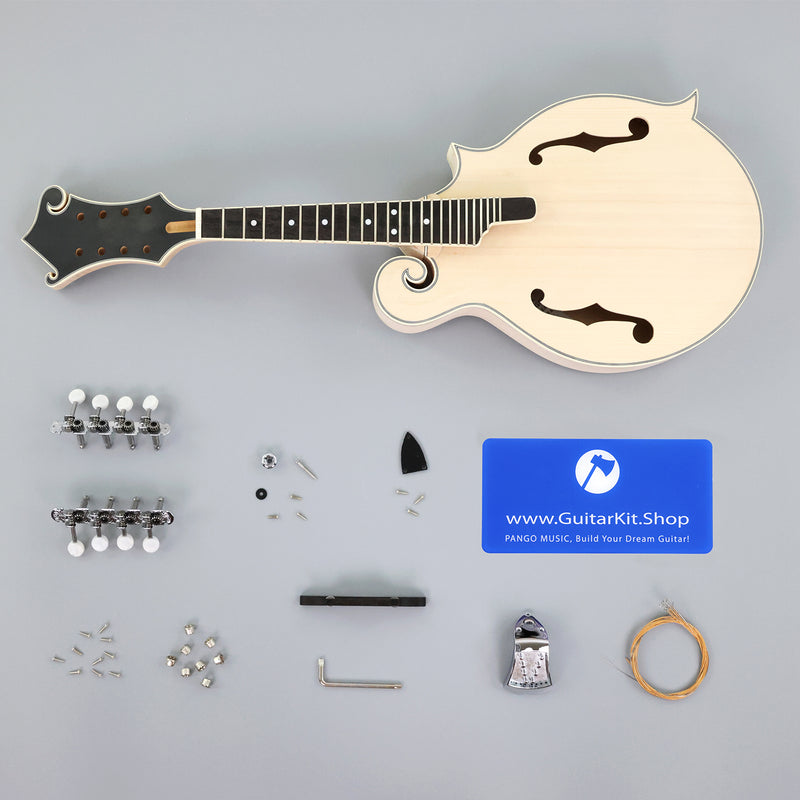 All-Solid Wood F-Style Right-Handed DIY Mandolin Kit (PMB-917X)