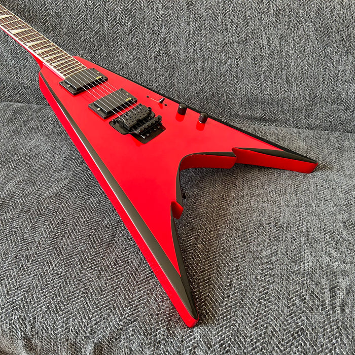 All Red Color Electric Guitar with Active Pickups (GKS-005)