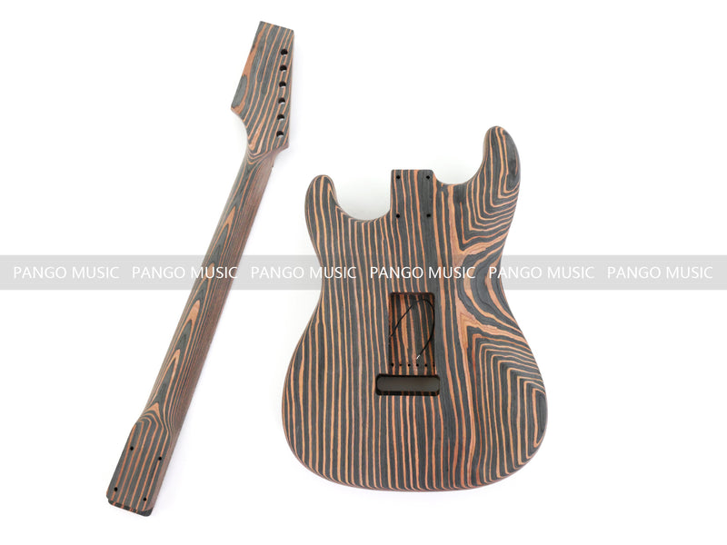 All Zebrawood Blank Headstock ST Style DIY Electric Guitar Kit (PST-567)