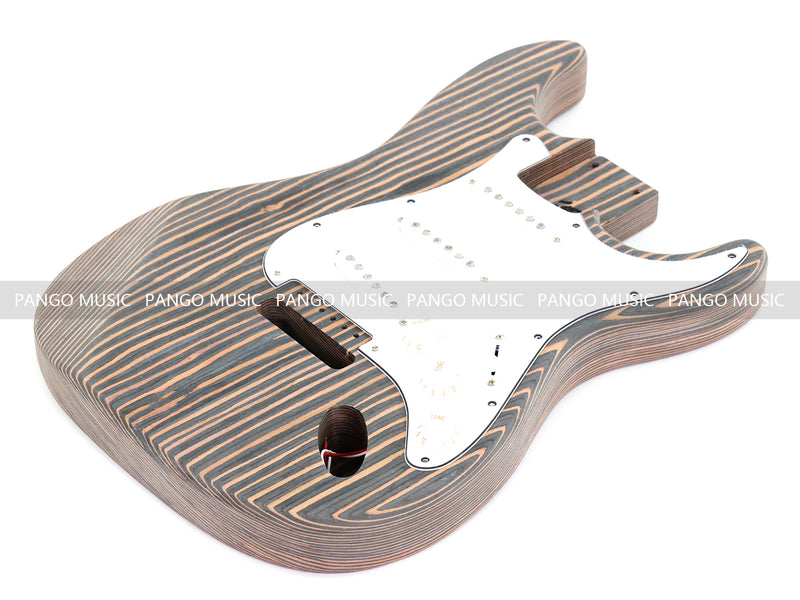 All Zebrawood Blank Headstock ST Style DIY Electric Guitar Kit (PST-567)